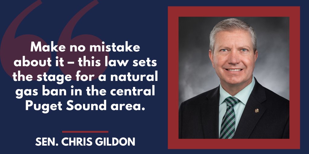 Sen. Chris Gildon warns consumers will pay billions under a new law from Democrats in Olympia to phase out natural gas. Under HB 1589, power rates will skyrocket, homeowners face enormous costs. We strongly opposed this bill. #PainInTheGas #waleg Read: ow.ly/5RsT50R58Bj