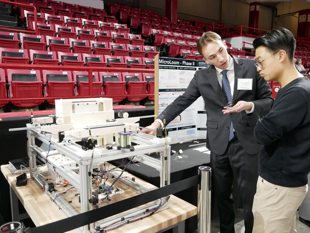 NortheasternCOE's tweet image. The Mechanical and Industrial Engineering Department hosted its Spring 2024 Capstone Day earlier this week in Matthews Arena. Congratulations, MIE Huskies! #nucoe #engineeringinaction