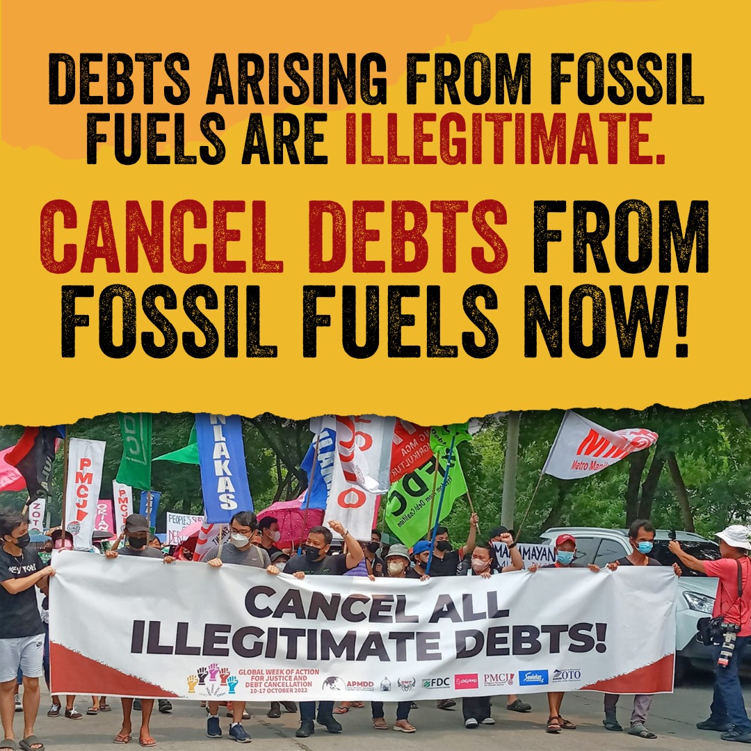 We reject false debt solutions of the @WorldBank and @IMFNews. We demand immediate #DebtCancellationNow for the Global South.

#CancelTheDebt #EndFossilFuelFinance #DebtJustice

@KGeorgieva
@AsianPeoplesMvt
@debtgwa