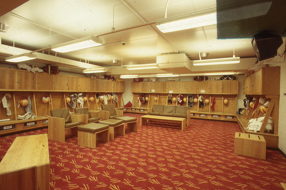 The Olsen Building locker room circa early 1990s. #FlashbackFriday