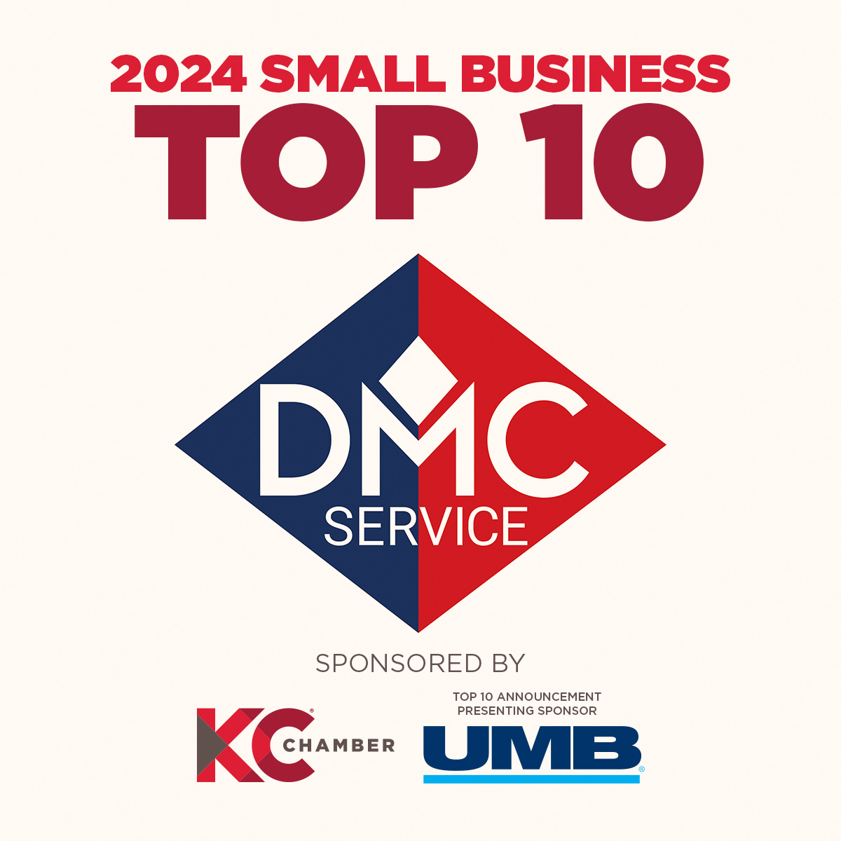 Time for a pulse check! With just two more small businesses to be announced, how are everyone’s nerves? Let’s relieve a bit of anxiety by revealing that DMC Service, Inc. is on the list of Top 10 Small Businesses for 2024. #CelebrateSmallBiz
