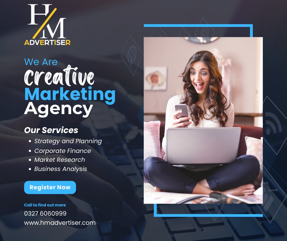 With our innovative marketing strategies! 📷📷 Let us turn your ideas into reality and watch your business soar to new heights. 📷 #CreativeMarketing #Innovation #BrandGrowth
#socialmediamanagement #SEOExperts #advertising
Contact us: 03276060999
Website: hmadvertiser.com