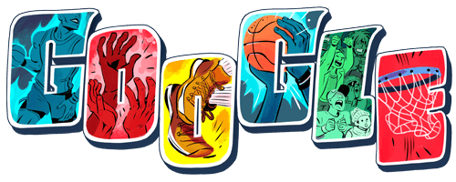GoogleDoodles's tweet photo. Today's #GoogleDoodle just hit a three-pointer! Learn more about the playoffs 🏀 👑 → https://t.co/6GxdC77NSf https://t.co/hP8ZZWCW50