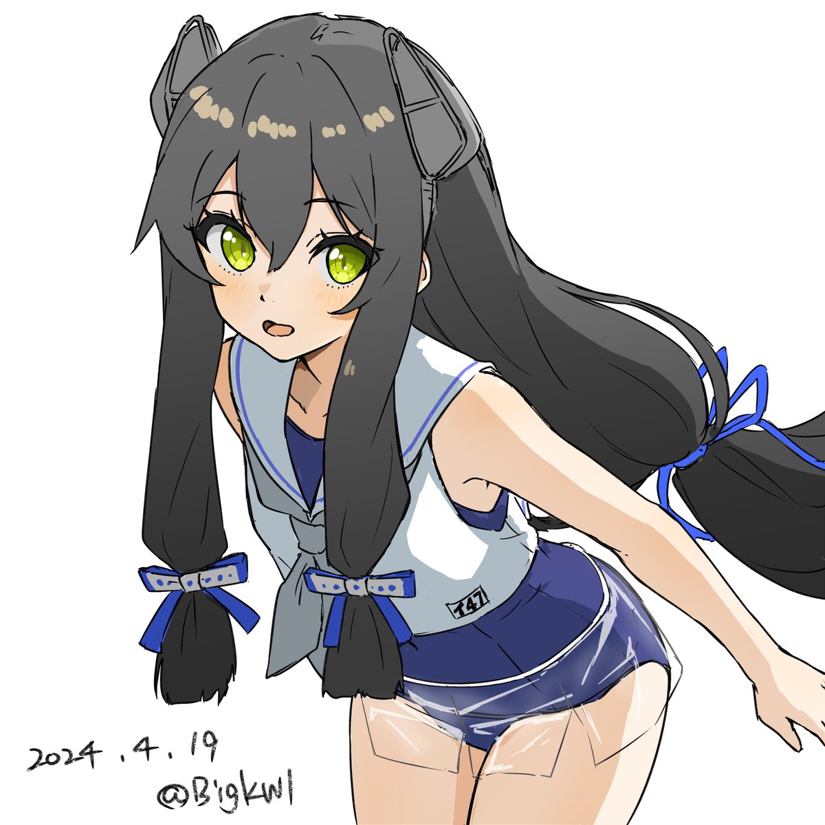 艦これ「伊47#艦これ版深夜の真剣お絵描き60分一本勝負 #艦これ版真剣お絵描き60分一」|つけもののイラスト