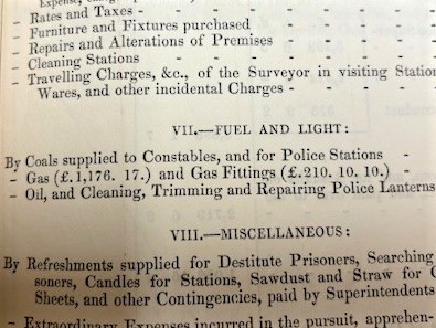 The 1880s accounts in our collection provide an interesting insight into the use of coals, candles and lanterns for fuel and lighting in police stations. #Archive30 #BusinessArchives