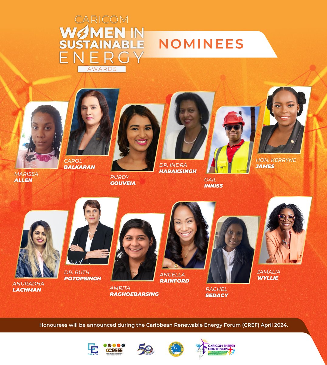 Felicitaties aan @YLAINetwork fellow Anuradha Lachman voor haar nominatie voor de tweede CARICOM Women in Sustainable Energy (W.I.S.E.) awards. Veel succes toegewenst!