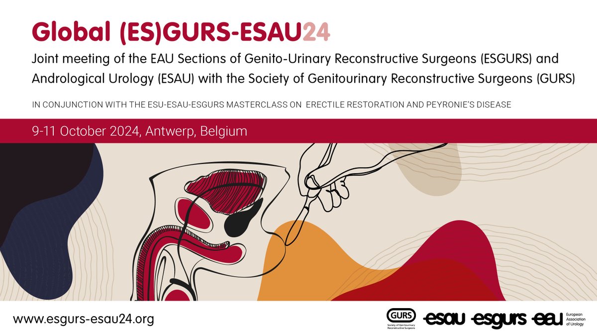 Introducing Global (ES)GURS-ESAU24, a collaborative meeting between the EAU's Genito-Urinary Reconstructive and Andrological sections (ESGURS &amp; ESAU), this year joined by the Society of Genitourinary Reconstructive Surgeons <a href="/SocietyGURS/">GURS</a>.  Find out more: esgurs-esau24.org