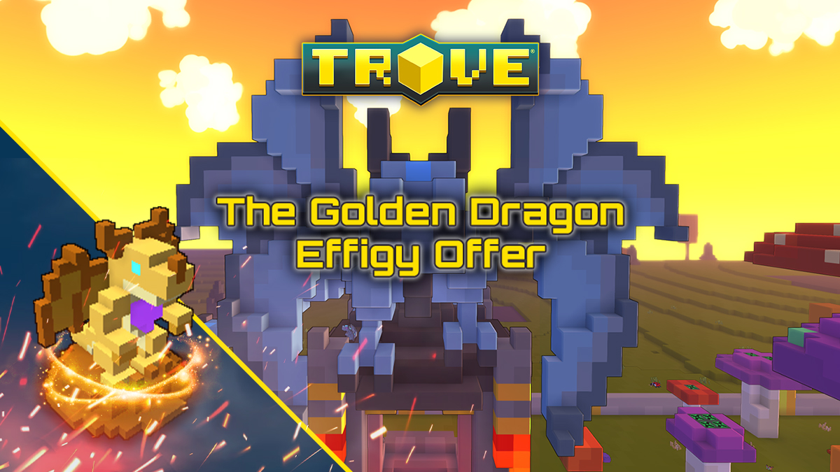 🤩 Golden Dragon Effigy when you pick up select Credit packs until February 26! 🐉 🔗 Details: brnw.ch/TroveDragonEff… What legendary #TroveGame dragon will you unlock? 👀 #MMO #gaming