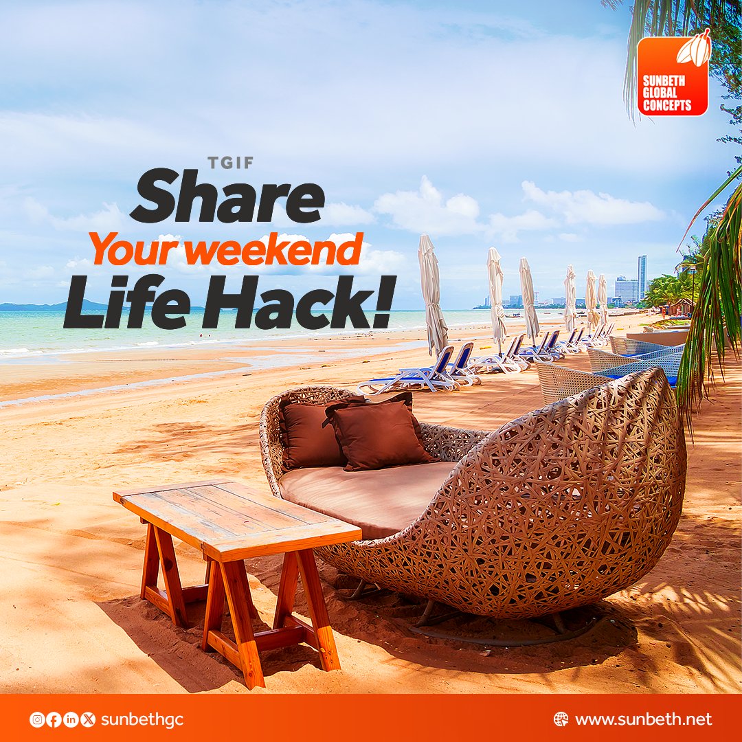 sunbethgc's tweet image. What do you do to make the most of your weekends?
#tgif #weekendhack #sunbethglobalconcepts #sunbethshipping #homeport #sunbethenergies