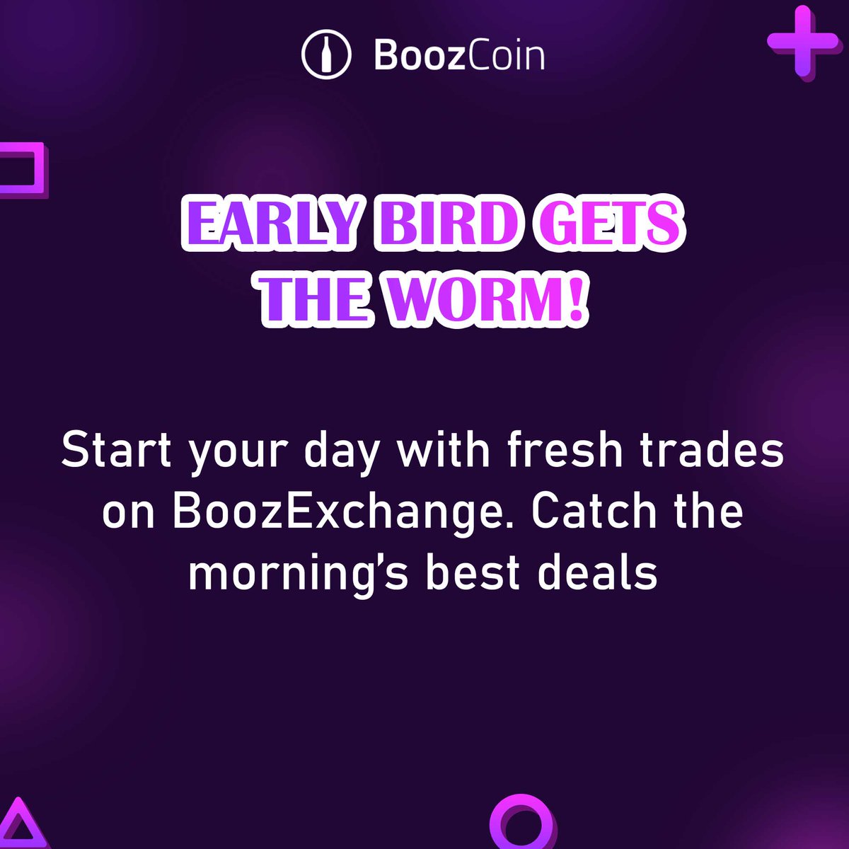 🐦 Early Bird Gets the Worm! Start your day with fresh trades on #BoozExchange. Catch the morning’s best deals. 🌅 #Solana #Wine #Alcohol