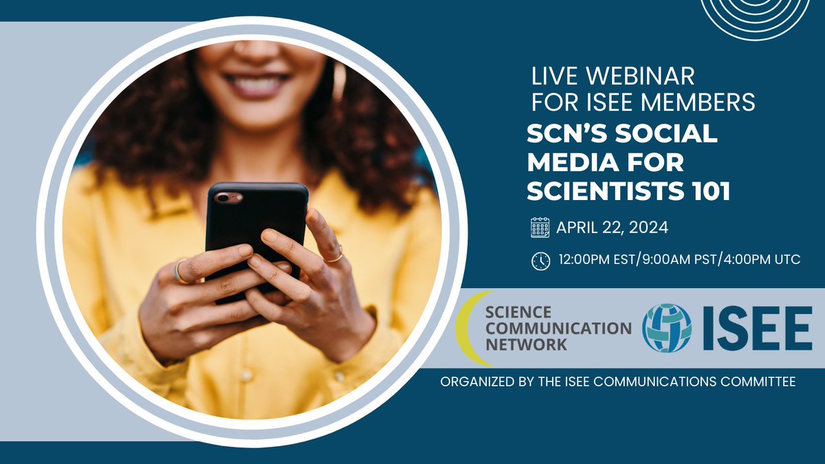 Join the Communications Committee this upcoming Monday for our next science communications webinar! 📖 This webinar will focus on the basics of being a scientist on social media. 📱 Register now: us02web.zoom.us/meeting/regist…
