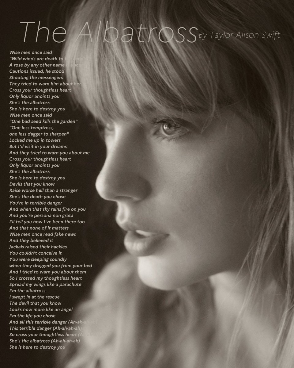 franceintheus's tweet photo. The Albatross (L’albatros) is an ocean bird referenced by Tortured Poets @taylorswift13 and Charles Baudelaire. https://t.co/va8Rqavdf7