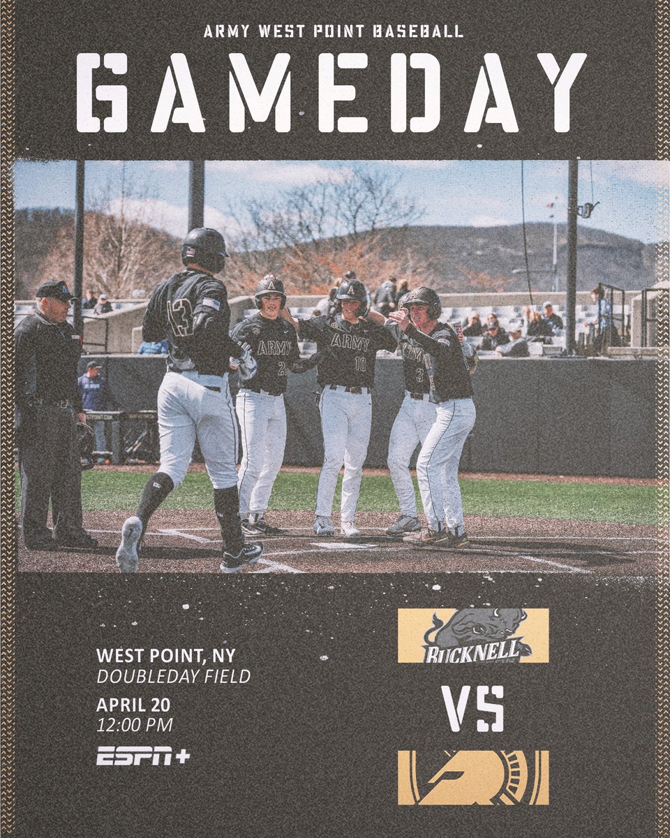 Let's play two! 🆚 - Bucknell 📍 - West Point, NY 🏟️ - Doubleday Field ⏰ - 12:00 PM 📺 - es.pn/3RySNFr 📊 - bit.ly/490Yapi