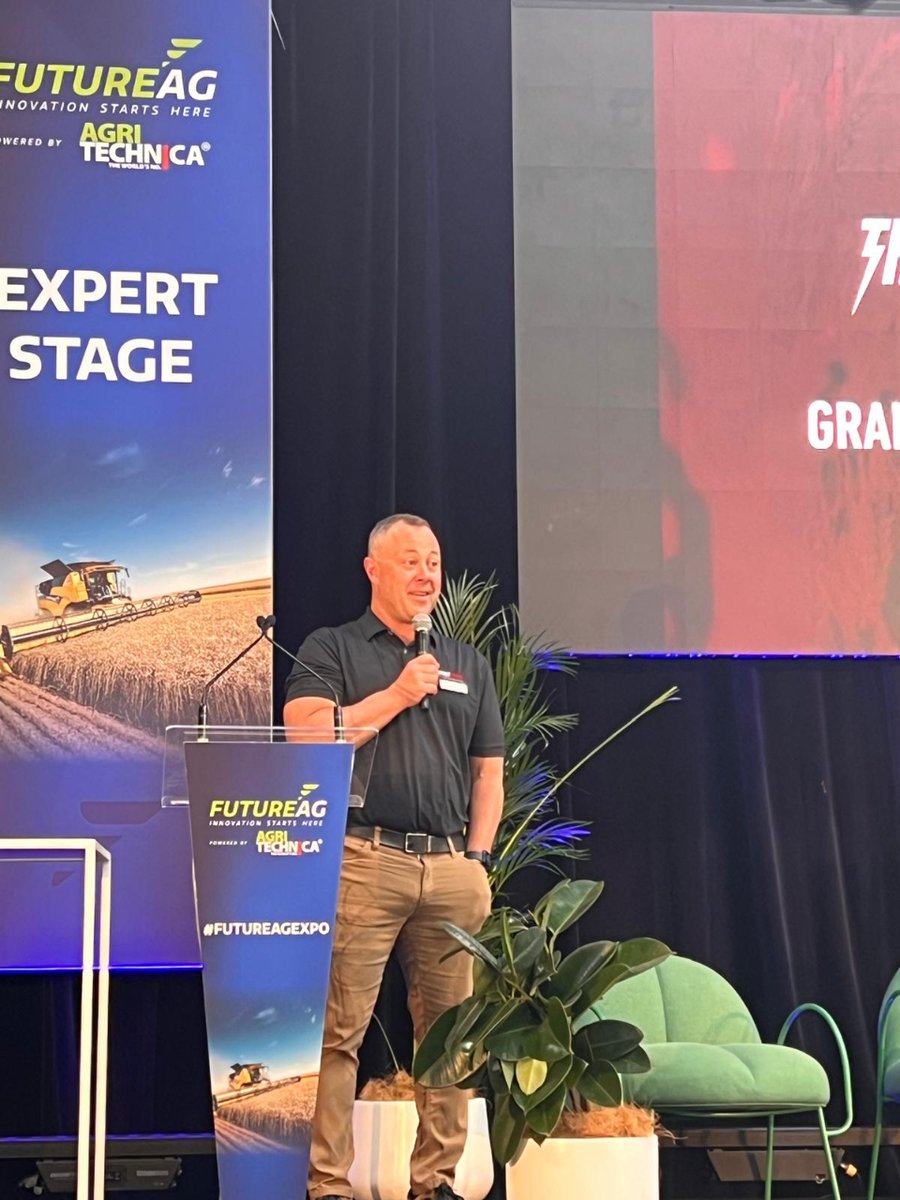 ThunderstruckAg's tweet photo. We'd like to thank FututreAg for having us on the experts stage and allowing Jeremy to speak to the great farmers in Australia on the issues of grain loss and how we can help.

#Thunderstruck #FutureAg #agriculture #farmshow #agshow #Australia #landdownunder #tradeshowwarriors https://t.co/2SQgwx1UzQ