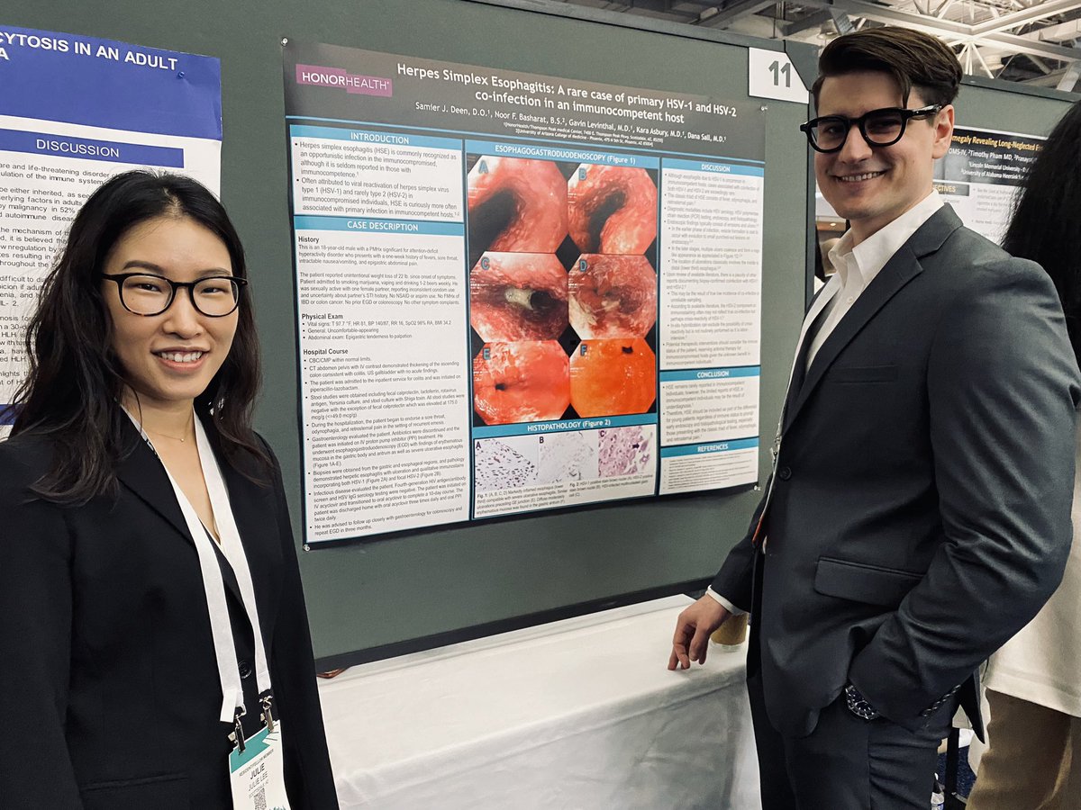 Congratulations to our residents Drs Julie Lee and Sam Deen on presenting their posters at @ACPIMPhysicians meeting at Boston @HonorHealth @HH_IMResidency