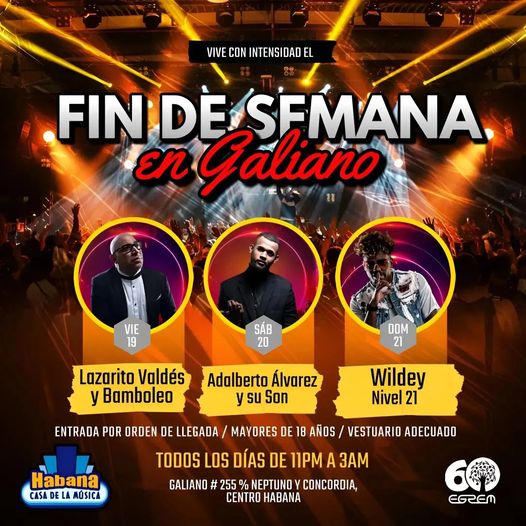 ksamusicahabana's tweet photo. Sí, es verdad...este fin de semana hay excelentes propuestas musicales para disfrutar en la capital 
Pero GALIANO es GALIANO ‼️ y aquí la fiesta está asegurada: en el lugar más céntrico, con el mejor ambiente, con la mejor música 🎶🇨🇺
Súmate a nuestros eventos...#sientelamúsica https://t.co/bAVHiIPzWS