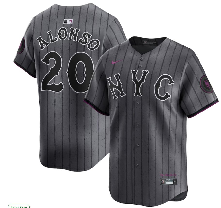 A clear look at the back of the Mets' City Connect jerseys (via @OfficialMLBShop)
