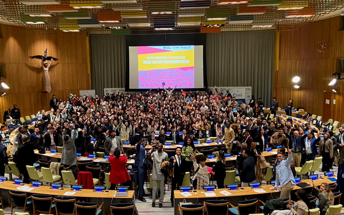 The 2024 @UNECOSOC #Youth2030 Forum ended with a high number of participants. 👏 Thank you to the thousands of enthusiastic young people who participated in the Forum this year! 👏 Your passion & creativity are crucial in advancing the #GlobalGoals. 🌍💪