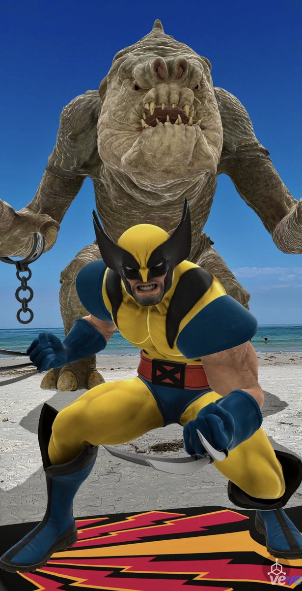 #Wolverine Brought his pet #Rancor to the🏝️beach👀 @veve_official 🖼️  #AR

#veve #vevefam #CollectorsAtHeart 💙