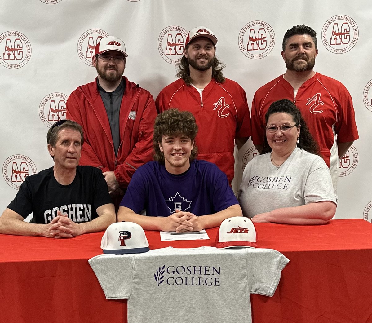 ACJetsAthletics's tweet photo. Congratulations to 2024 senior, Dakota Perry, as he furthers his education &amp; will represent Adams Central at the collegiate level.  Dakota is going to Goshen College to play baseball and study business. https://t.co/6EXk70LJB8