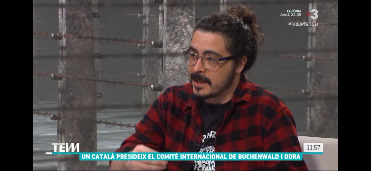 Avui,al programa @totesmoutv3 de @som3cat per parlar de l'alliberament de Buchenwald, del treball pedagogic amb el jovent i la lluita contra el feixisme i pels DDHH,del Projecte Buchenwald i de la recent copresidencia del Comité Internacional de Buchenwald, Dora y Komandos.