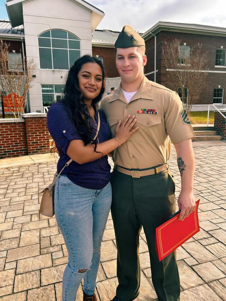 So proud of my nephew and his beautiful wife! Cole Sims is now a Staff Sergeant!! @USMC 🇺🇸 #usmc #marines