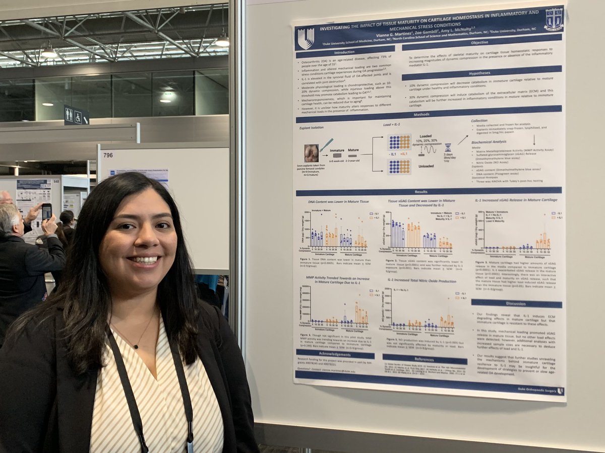 McNulty Lab (@mcnultylab) on Twitter photo Come check out <a href="/ViannaGMartinez/">Vianna Martinez (she/her)</a> work at LB73 on the interaction of age, load, and inflammation on cartilage homeostasis. #OARSI2024 <a href="/DukePathDept/">DukePathDept</a> <a href="/DukeOrtho/">Duke Orthopaedics</a> Come check out <a href="/ViannaGMartinez/">Vianna Martinez (she/her)</a> work at LB73 on the interaction of age, load, and inflammation on cartilage homeostasis. #OARSI2024 <a href="/DukePathDept/">DukePathDept</a> <a href="/DukeOrtho/">Duke Orthopaedics</a>