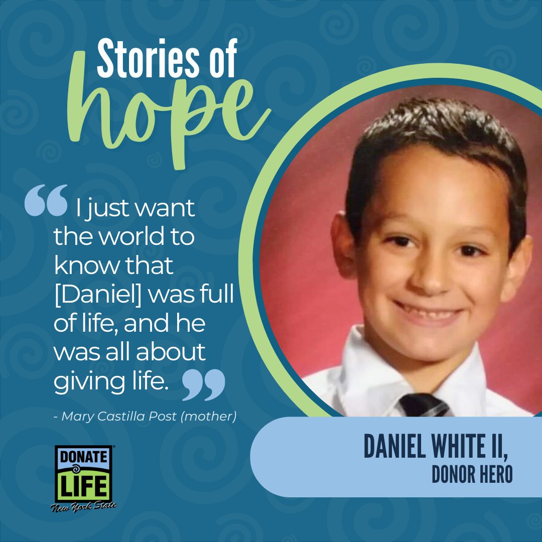 Daniel White II was a 2nd grader who loved soccer & reading bedtime stories to his siblings. He tragically passed in 2009. Daniel's precious gifts saved 4 lives. Please consider a tax-deductible financial contribution in Daniel's memory. tinyurl.com/5n86927z