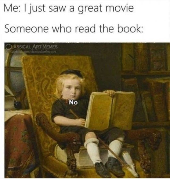 Are there any movies you avoid watching because you don’t want to spoil the *perfect* movie in your head?

#Fridayfunny #Libraryhumour
