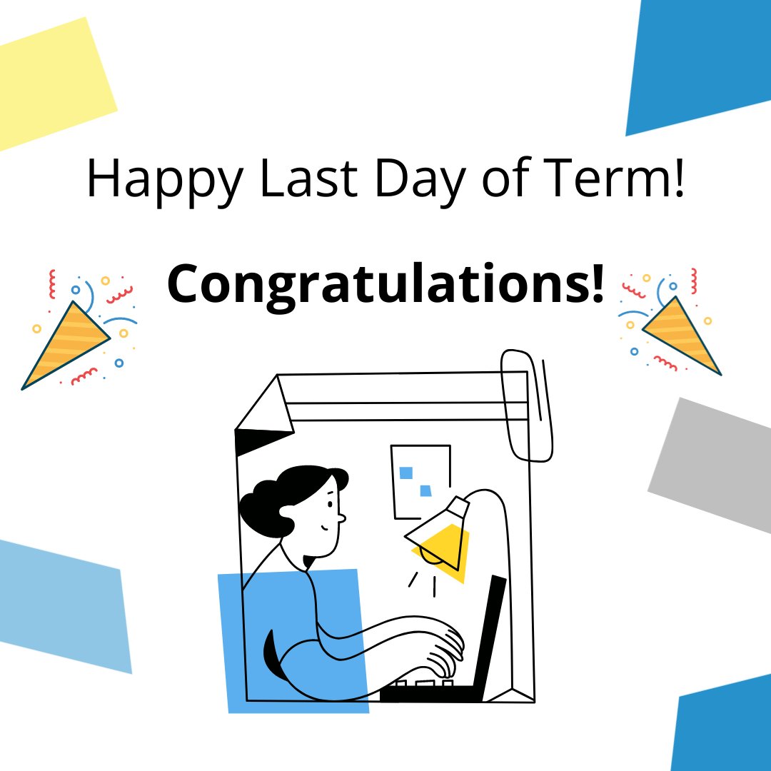 You made it! Congratulations on a successful term. If it's your last, good luck with your future endeavors. We will miss you!

For those returning for successive terms, enjoy your break and see you soon! 

Your Libraries and Learning Commons are always here to support you!