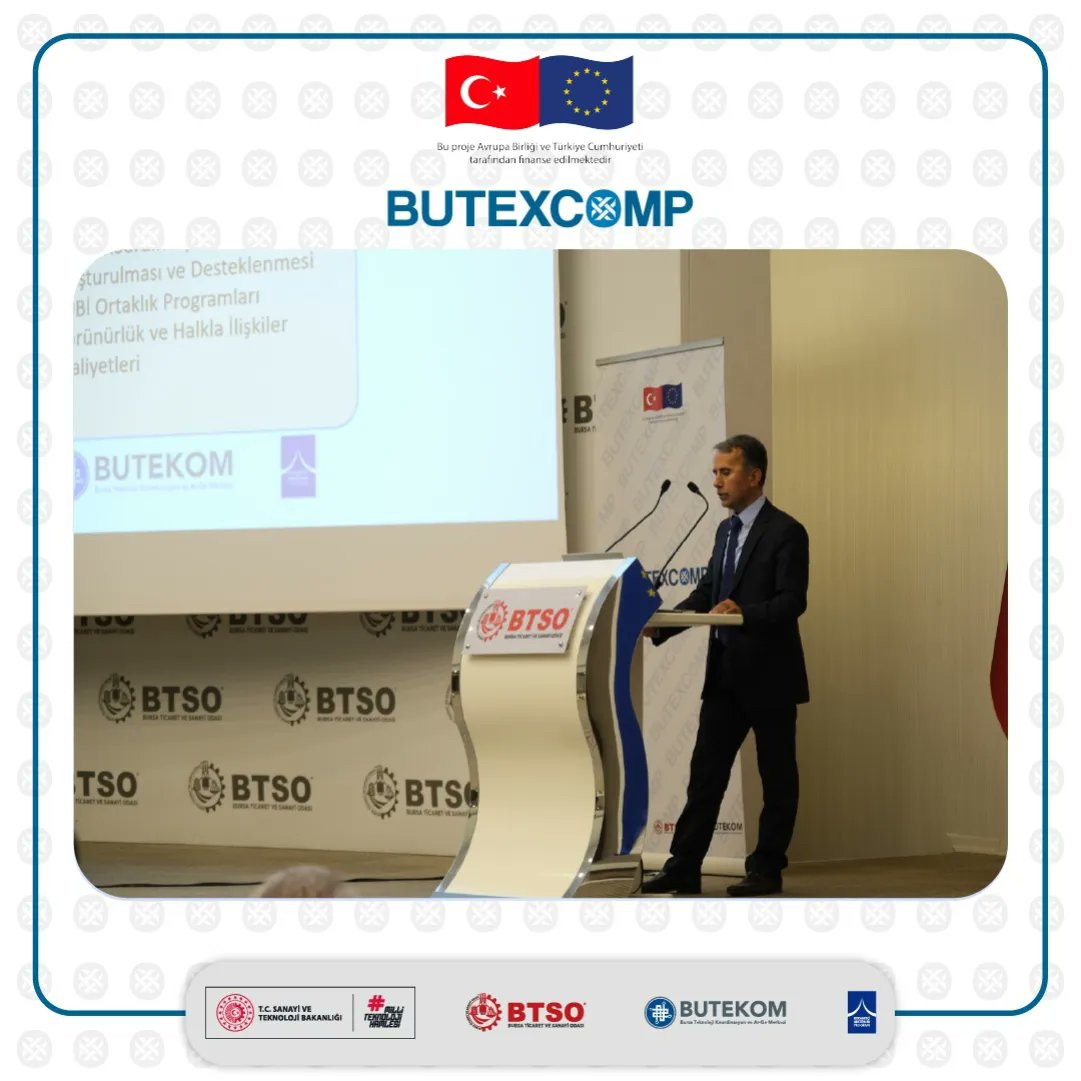 BuTexComp's tweet photo. 2️⃣ Bursa Teknoloji Koordinasyon ve Ar-Ge Merkezi (BUTEKOM) tarafından hayata geçirilen Kompozit Malzeme ve Teknik Tekstil Prototip Üretim ve Uygulama Merkezi Projesi’nin (BUTEXCOMP), kapanış konferansını gerçekleştirdik. https://t.co/3ummCwa4RF