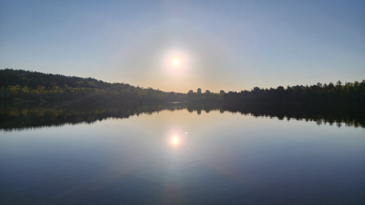 Near perfect reflection on the Ocean this morning. Port Moody, BC. #shareyourweather