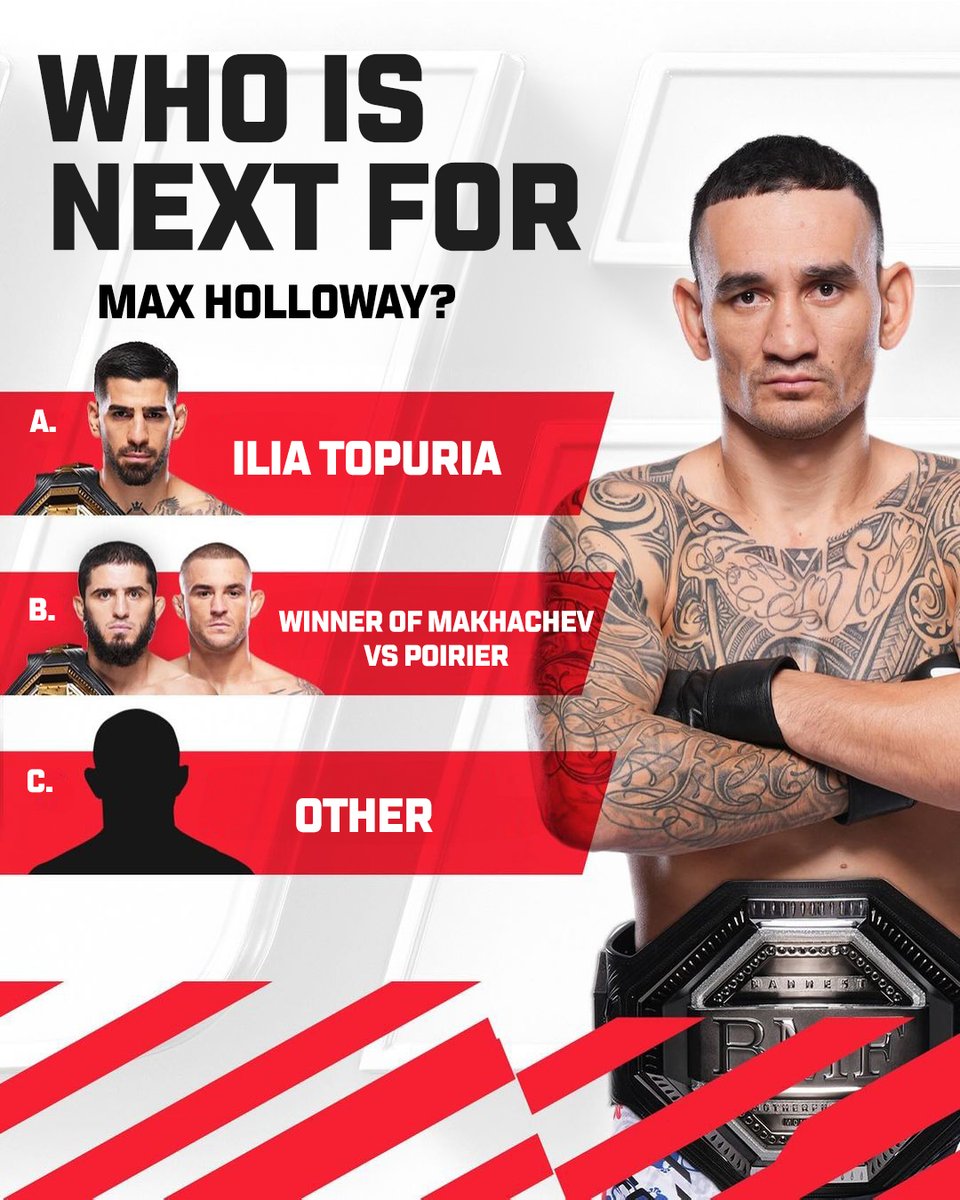 Who do you want BMF champ 🏆🤬@BlessedMMA to fight next? #UFC300