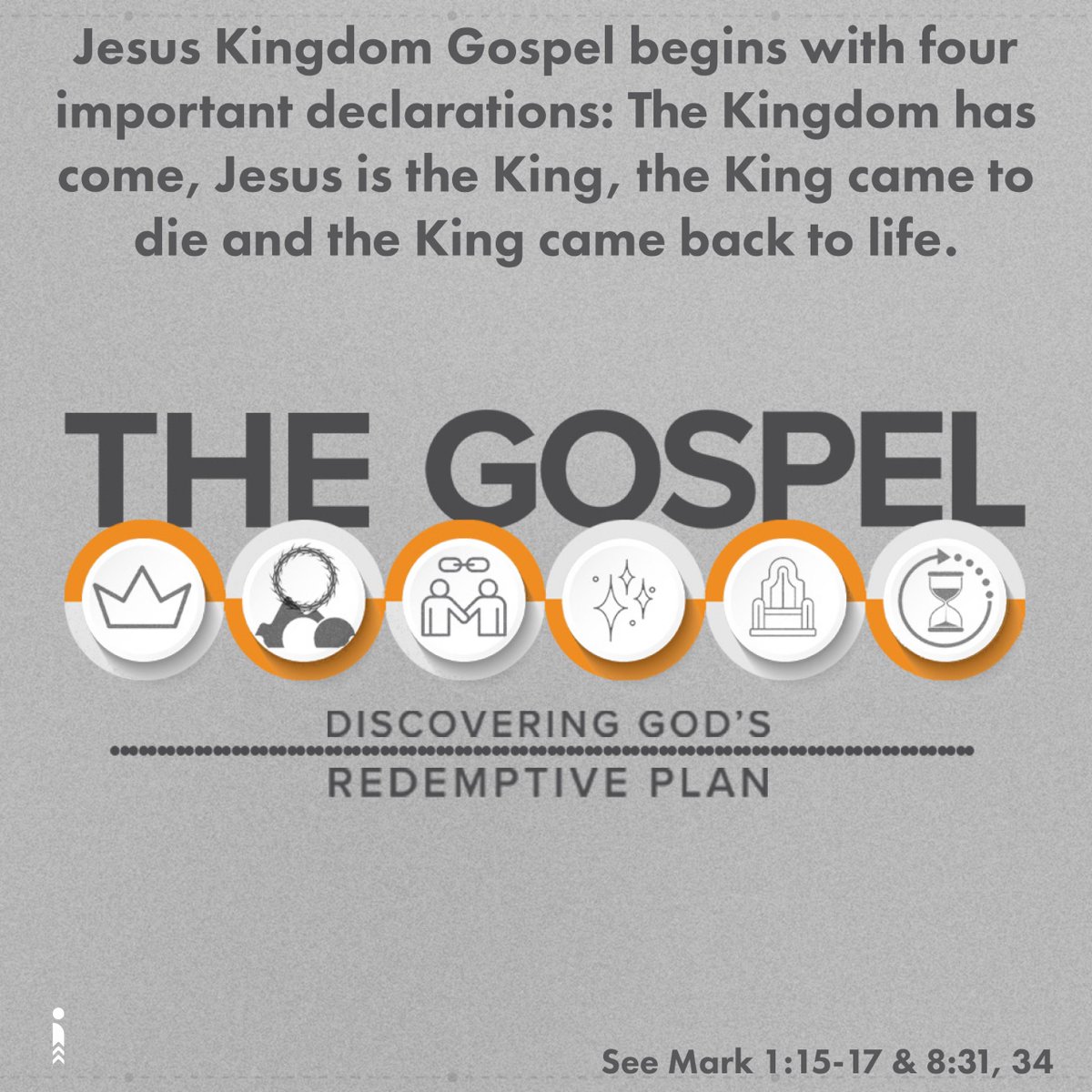 CoreyLandreth's tweet photo. When Jesus came proclaiming the Gospel of the Kingdom He said that the Kingdom had come and that He’s the King who would die and come back to life.  If you don’t believe in THIS King you don’t believe in The King. https://t.co/lXTBmOGbhz