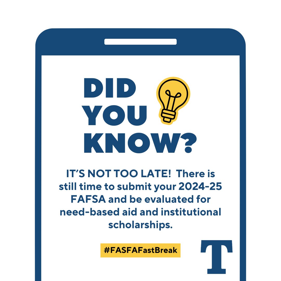 It’s not too late to earn money for college. Submit your 2024-25 FAFSA using code 001839. View the most recent updates at trine.edu/fafsa. #FAFSAFastBreak #BetterFAFSA