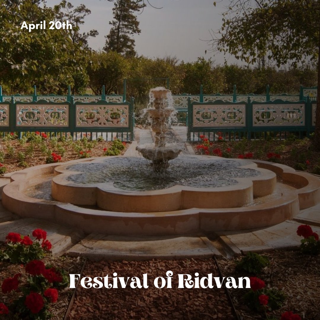 faithmocomd's tweet photo. The festival of Ridvan is the start of the 12-day celebration in memory of the Baháʼu'lláh's declaration that he was a manifestation of God. Three holy days in this 12-day celebration assert that work is not permitted. May this day be a time of reflection and hope. https://t.co/5clKLg06KW