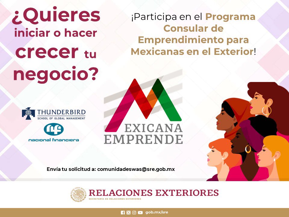 🚨 📢 ¡Llegó el día! 

Ya está abierta la convocatoria para la 5ª edición del programa Mexicana Emprende.

#MexicanaEmprende #PCEME2024 #políticaexteriorfeminista @IME_SRE