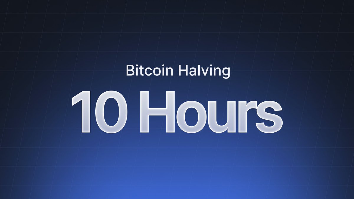 The 4th Bitcoin Halving is officially coming up in less than 11 hours! Previous halvings led to rallies of: 🔹 2012: ~9000% 🔹 2016: ~3000% 🔹 2020: ~700% As the fastest blockchain with a $BTC scaling solution, Tectum is starting its own countdown to the biggest event in