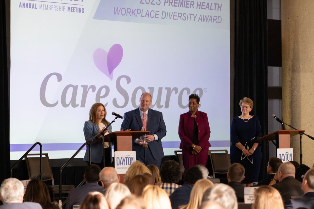 🎉 Join us in celebrating this year's winner of the Premier Health Workplace Diversity Award, @caresource Accepting this award is Chief Human Resources Officer, Jennifer Dougherty. In case you missed our Annual Meeting check out our press release here: bit.ly/3UmEzvD