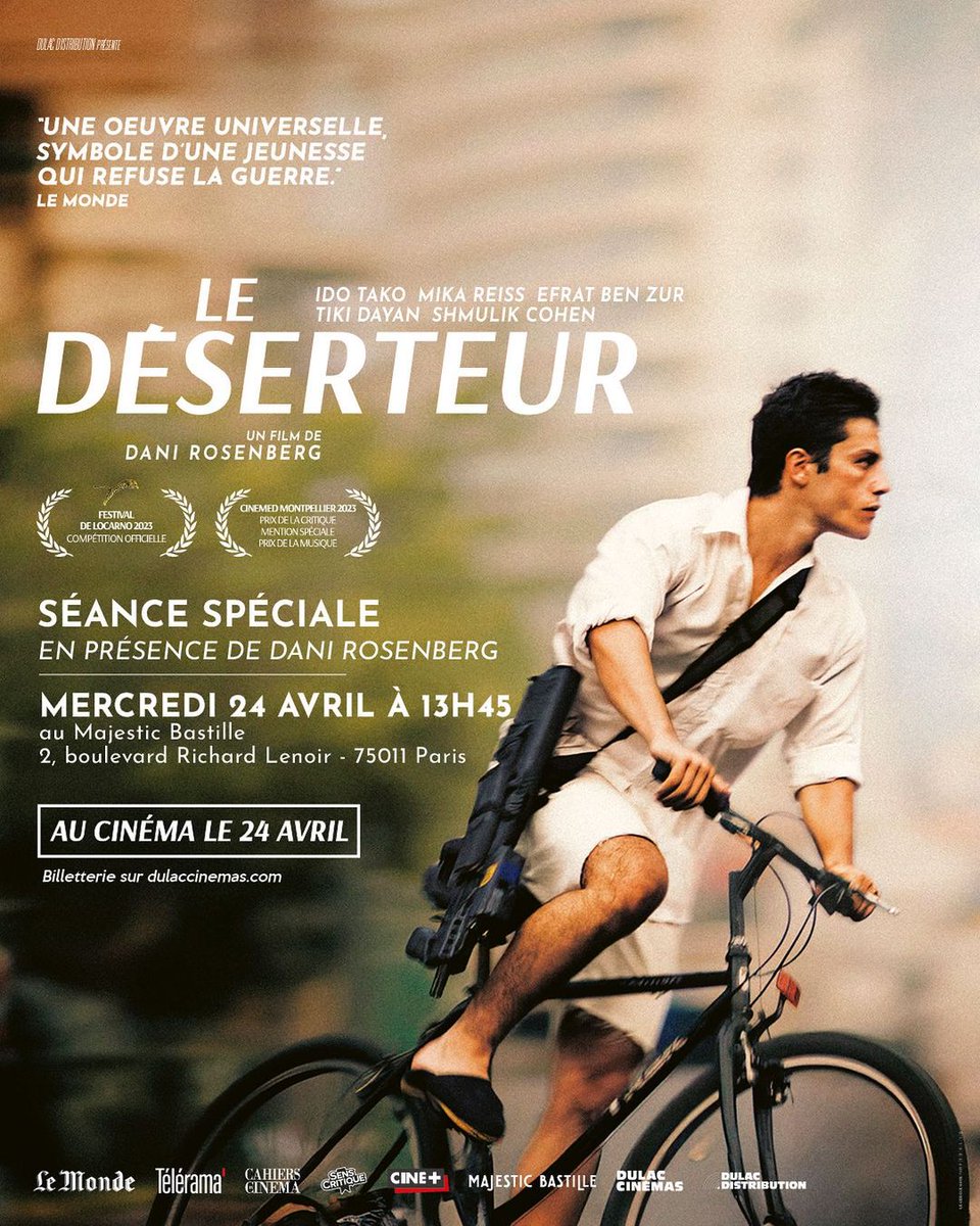 Venez découvrir 𝐋𝐄 𝐃𝐄́𝐒𝐄𝐑𝐓𝐄𝐔𝐑 le mercredi 24 avril lors d’une séance spéciale au cinéma Majestic Bastille en présence de son réalisateur Dani Rosenberg ! 📅 Mercredi 24 avril à 13h45 📍 @MajBastille , Paris 👉 bit.ly/premieredesert… @DulacDistrib