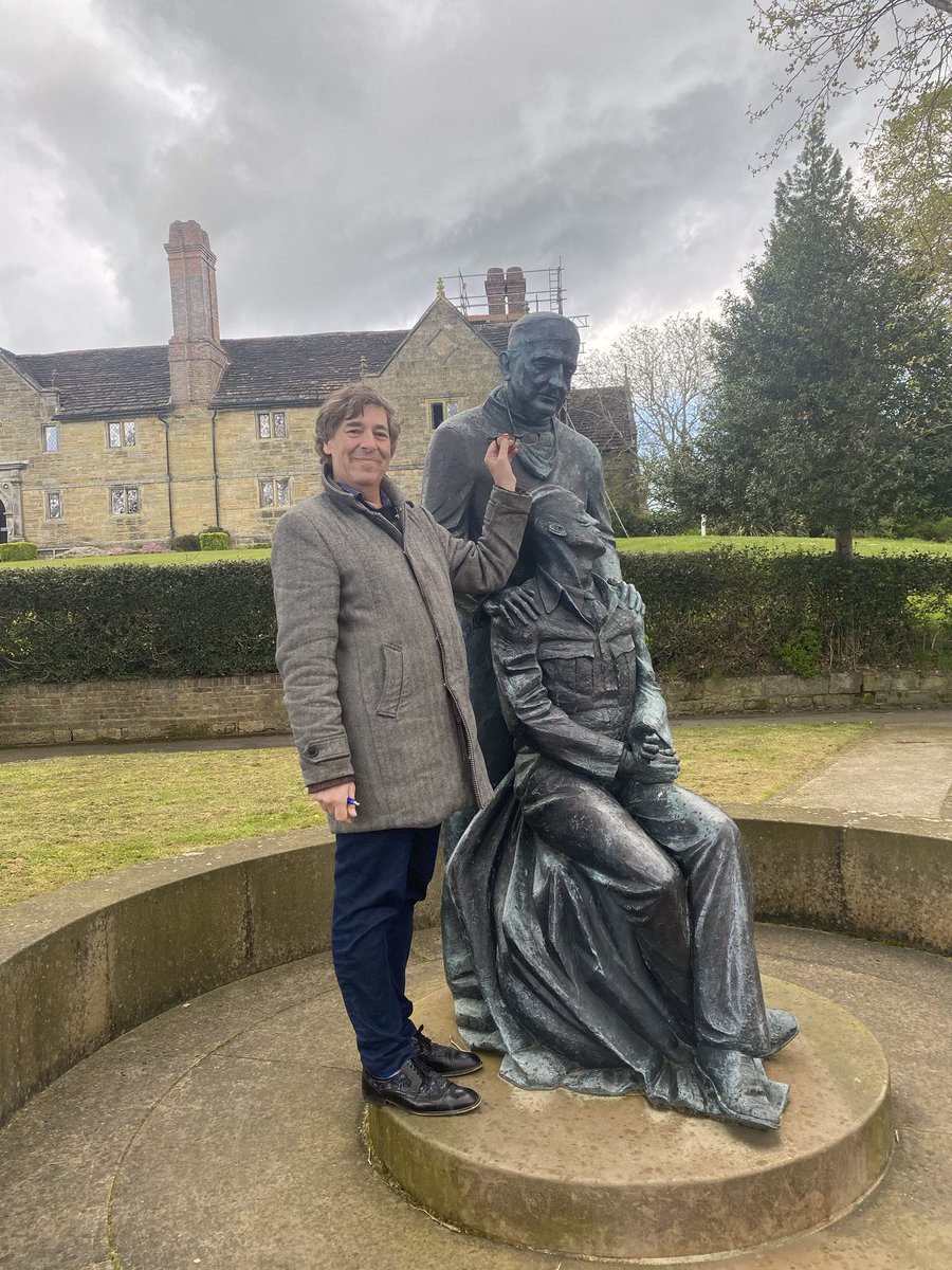The perfect day out in East Grinstead. We’ve been to a steam railway, the reopening of a Victorian fountain, this statue, now off to a vineyard, then the UK headquarters of Scientology. All you need for a complete day.