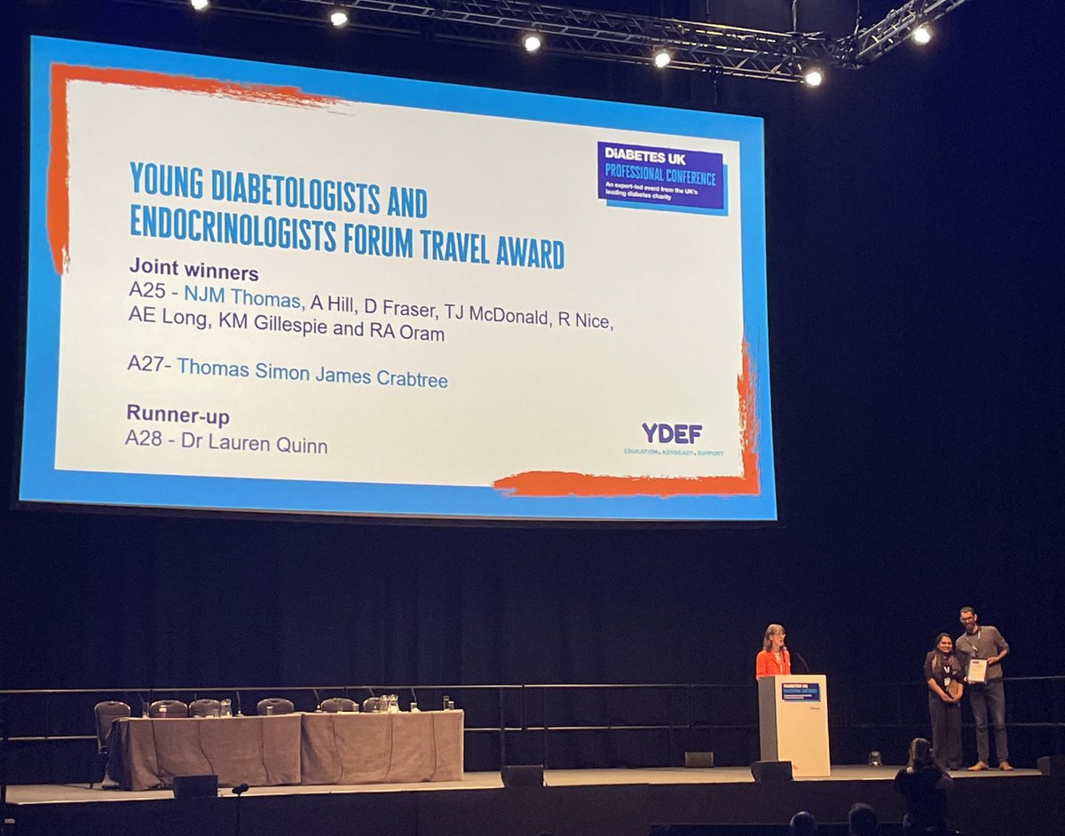 A huge congratulations to Dr Nick Thomas on winning this award at #DUKPC 🥇 Nick’s @JDRFUK-funded #research aims to reduce misdiagnoses between #T1D and #T2D - find out more about this crucial project: jdrf.org.uk/research_proje…