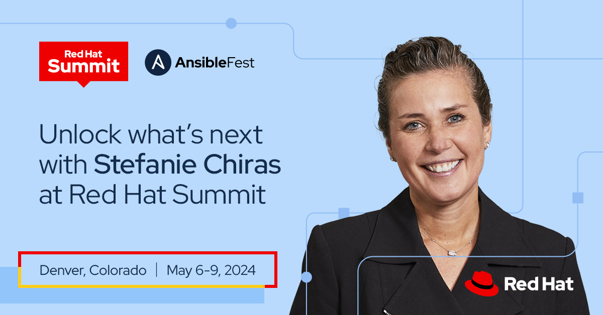 Join @StefanieChiras for her keynote speech at Red Hat Summit 2024, and discover a new perspective on the landscape of current and future technology: red.ht/49lf3uV #RHSummit