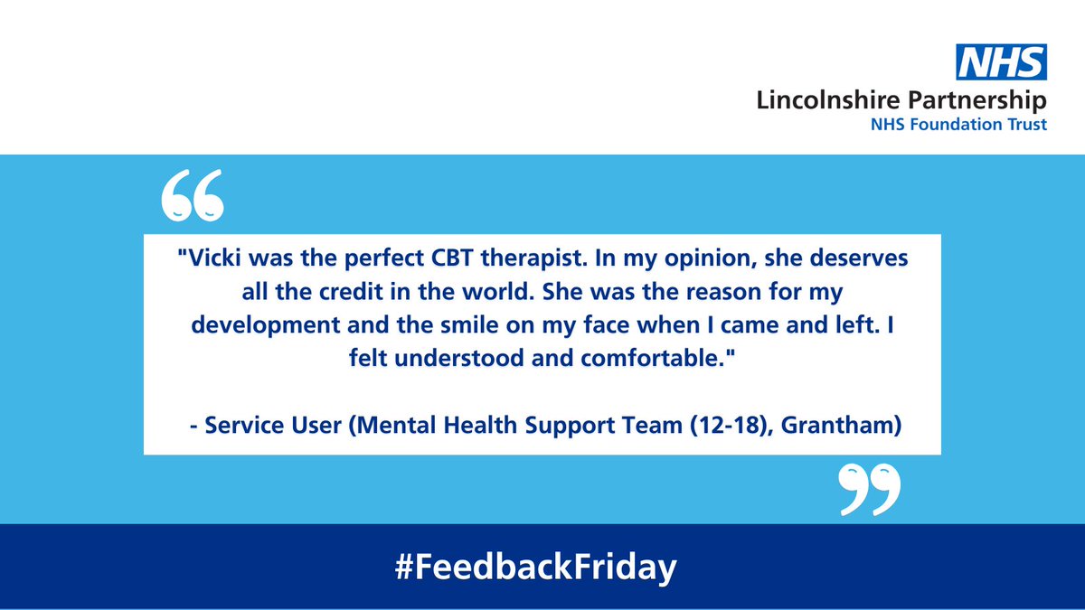 We love this feedback about our staff on our Mental Health Support team based in Grantham. View more like this on our website: bit.ly/LPFTFeedbackFr… #FeedbackFriday #Proud🌟