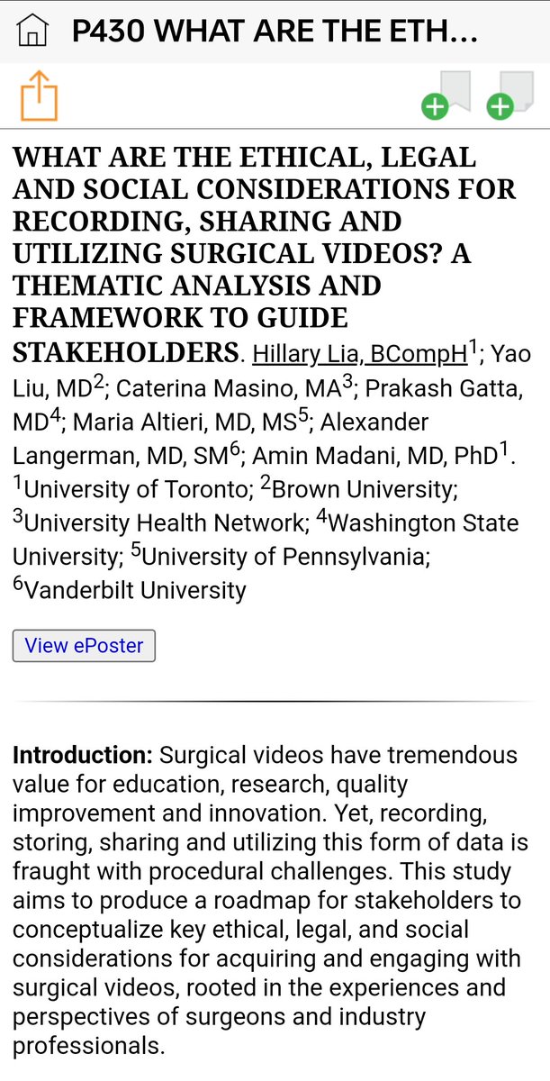 Surgical Artificial Intelligence Research Academy (@surgicalai_lab) on Twitter photo Extremely proud of our ✨<a href="/HillaryLia_/">Hillary Lia</a> ✨ - a <a href="/uoftmedicine/">Temerty Medicine</a> MD/PhD student - for presenting a poster on the ethics of surgical videos <a href="/SAGES_Updates/">SAGES is in Tampa in 2026!</a>. Fantastic work Hillary! 🎉😁
#SAGES2024 #Cleveland Extremely proud of our ✨<a href="/HillaryLia_/">Hillary Lia</a> ✨ - a <a href="/uoftmedicine/">Temerty Medicine</a> MD/PhD student - for presenting a poster on the ethics of surgical videos <a href="/SAGES_Updates/">SAGES is in Tampa in 2026!</a>. Fantastic work Hillary! 🎉😁
#SAGES2024 #Cleveland