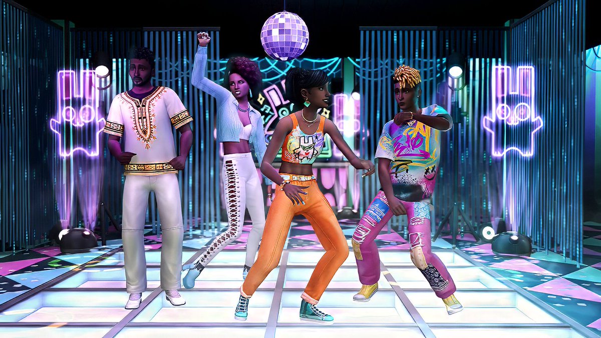 Take me to the party with #UrbanHomageKit 💃 and #PartyEssentialsKit 🪩 #TheSims4 #ShowUsYourSims