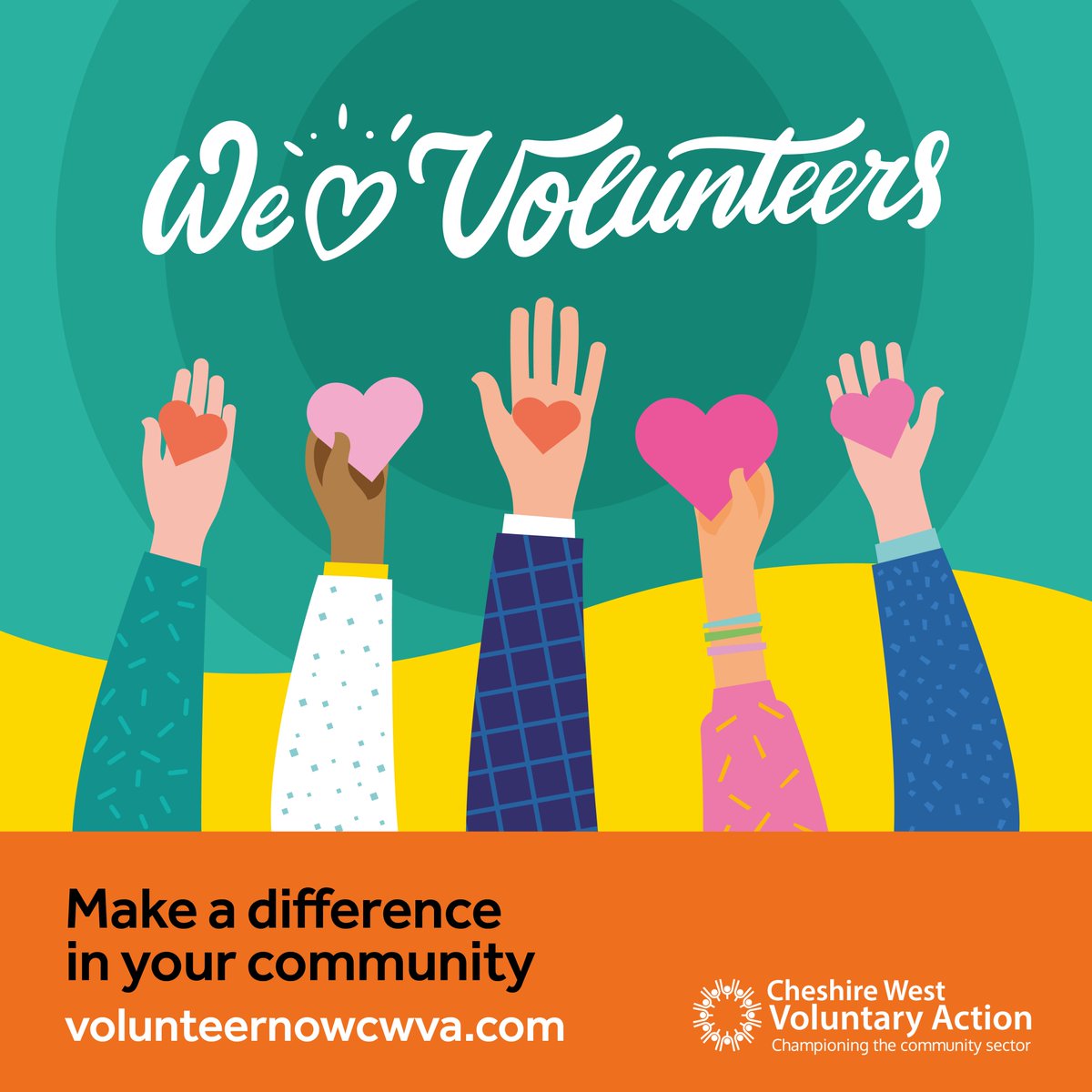 🌟Want to make a difference in your community? Become a volunteer!🤝 Explore various roles on #WeAreCWVA's volunteer platform.  

Have a volunteering opportunity to share? Advertise it on our platform! Create positive change! ➡️volunteernowcwva.com/index-classic #Volunteer #NeverMoreNeeded