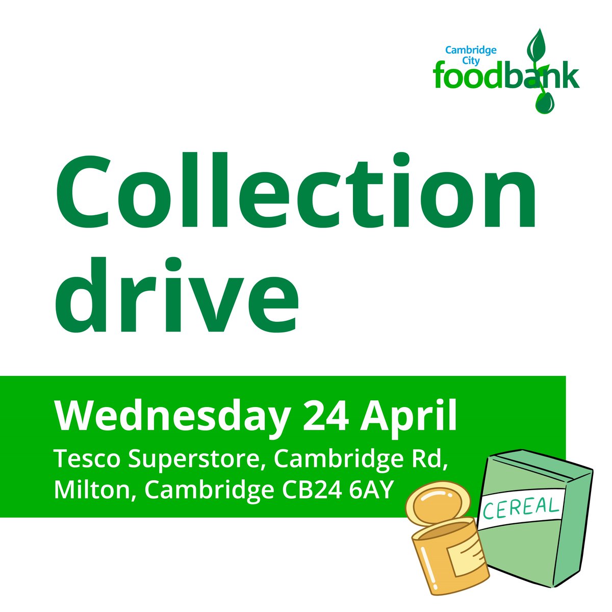 This Wednesday, we’re hosting a collection drive at @Tesco in Milton. Collections like this give shoppers an easy opportunity to help us stock up on some vital essential items for our visitors. If you’re shopping, or visiting the area on the day, please do donate💚 #Donate