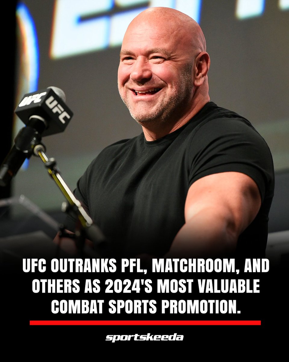 #UFC emerged as the undisputed champion among combat sports promotions in 2024, boasting a valuation nearly double that of #WWE 👑 Full details here: sk.news/4ec9khpz