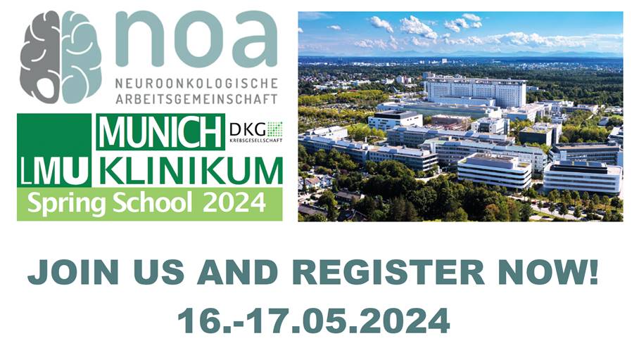 Wir laden herzlich zur NOA Spring School 2024 in München ein! Wir freuen uns auf ein spannendes Programm und interaktive Sessions mit führenden Expertinnen und Experten der Neuroonkologie! Weitere Infos unter: lmu-klinikum.de/ccc-neuroonkol… #NOASpringSchool2024 #Neuroonkologie #lmu